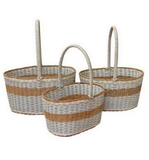 Set 3 Rattan Baskets With Handles BB20079