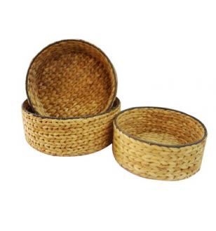 Round Water Hyacinth Basket set 3 BB5-0063