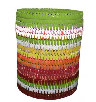 Palm leaf laundry basket with Liner  BB13016