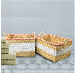 Water hyacinth basket with hanđle BB53055