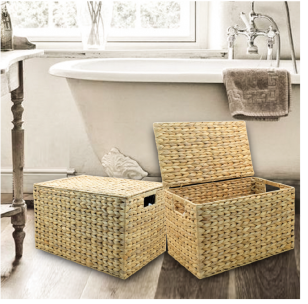 Water hyacinth basket with lid BB53052