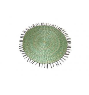 Color round hand woven seagrass placemat BB41158