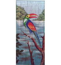 Macaw bird bamboo curtain BB33102