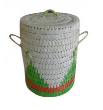 Palm leaf laundry basket with Liner  BB13014