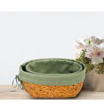 SET OF 2 BAMBOO BASKET WITH LINING BB32062