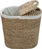 Water hyacinth laundry basket with lid BB56065