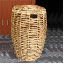 Water hyacinth laundry basket with lid BB56075