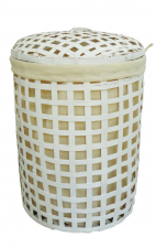 Bamboo laundry basket with lid BB32081