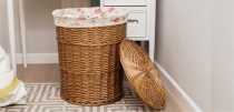 Rattan laundry basket with lid BB22116