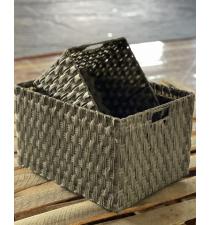 Set of 3 PP Woven Storage Baskets BB00259